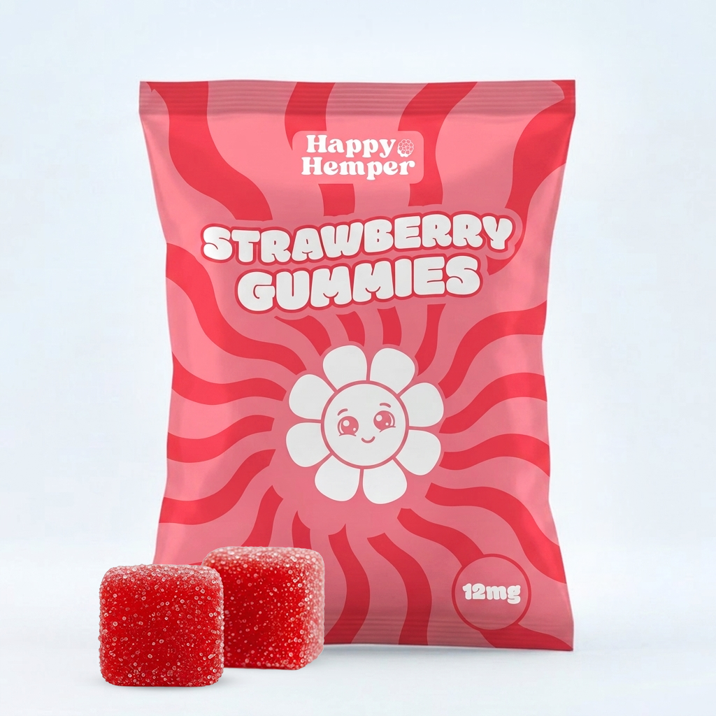 Strawberry 12mg - Delta 9 THC Gummies 10 pieces